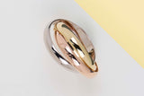 Trinity Ring - Yellow, Rose, White Gold - Size 54 - B&P
