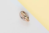 Trinity Ring - Yellow, Rose, White Gold - Size 54 - B&P