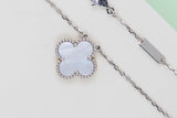 Vintage Alhambra Necklace - White Gold - Mother of Pearl - 42 CM - B&P