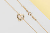 Elsa Peretti Open Heart Necklace 11mm - Yellow Gold - 41 CM
