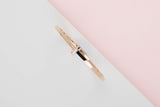 T1 Narrow Hinged Bangle Large - Rose Gold - B