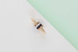 Quatre Classique Ring - 18K Yellow, White & Rose Gold - Brown PVD & Diamonds - Size 59 - B