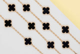 Vintage Alhambra Necklace - Yellow Gold - 20 Motifs - Onyx - 86 CM - B&P