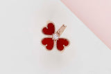 Sweat Hearts Ring - 'Rose Gold - Carnelian & Diamond - Size 54 - B'