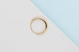 Gold Domed Band Ring - Yellow Gold - Size 56