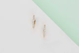 Hoop Earrings with diamonds - Yellow Gold