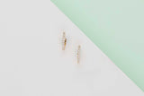 Hoop Earrings with diamonds - Yellow Gold