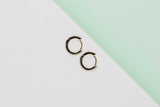 Hoop Earrings with diamonds - Yellow Gold