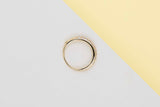 Domed Band Ring Yellow Gold & Diamonds - Size 55