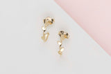 Flora Hoop Earrings - Leaves - Yellow Gold