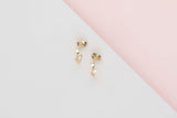 Flora Hoop Earrings - Leaves - Yellow Gold