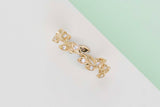 Flora Ring with leaves - Yellow Gold & Diamonds - Size 53