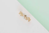 Flora Ring with leaves - Yellow Gold & Diamonds - Size 53
