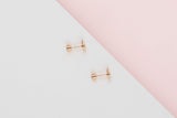 D'Amour Earstuds - Rose Gold & Rose Sapphire - Pouch & Papers