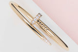 Juste Un Clou Bracelet - Yellow Gold & Diamonds - Size 16 - B&P
