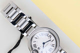 Ballon Bleu 28 'Silver Roman Dial'