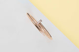 Juste Un Clou Bracelet - Rose Gold & Diamonds - Size 16 - B&P