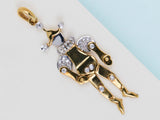 18 ct. White & Yellow Gold with Diamonds Pendant
