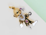 18 ct. White & Yellow Gold Pendant - Rubies and Diamonds