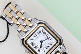Panthère Medium 'Steel & Yellow Gold - White Roman Dial'
