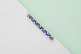 White Gold Bracelet - Diamonds & Sapphires - 17CM