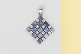 Pendant - 18ct. White Gold & Diamonds - 1.5 x 1.5 CM