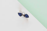 Ring - 18ct. White Gold - Sapphires & Diamonds - Size 57