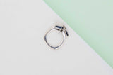 Ring - 18ct. White Gold - Sapphires & Diamonds - Size 57
