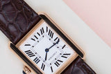 Tank Solo Small 'White Roman Dial - Rose Gold'