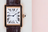 Tank Solo Small 'White Roman Dial - Rose Gold'