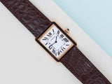 Tank Solo Large 'White Roman Dial - Rose Gold'