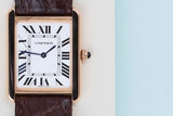Tank Solo Large 'White Roman Dial - Rose Gold'