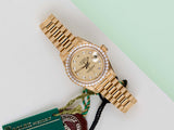 Datejust 26 'Champagne Diamond Dial - President'