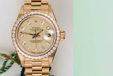Datejust 26 'Champagne Diamond Dial - President'