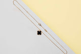 Vintage Alhambra Necklace - Yellow Gold - Onyx - 42 CM - B&P