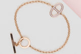 Chaine d'Ancre Contour Bracelet - Rose Gold & Diamonds - Size ST - B&P