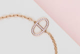Chaine d'Ancre Contour Bracelet - Rose Gold & Diamonds - Size ST - B&P