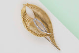 Brooche - 18ct. Yellow Gold & Diamonds - 3 x 6,5 CM
