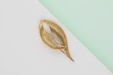Brooche - 18ct. Yellow Gold & Diamonds - 3 x 6,5 CM