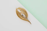Brooche - 18ct. Yellow Gold & Diamonds - 3 x 6,5 CM