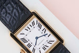 Tank Solo Large 'White Roman Dial - Yellow Gold'