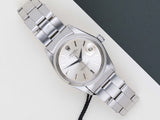 Oyster Perpetual Date 34 'Silver No Lume Dial'