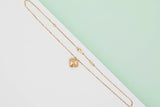 Vintage Alhambra Necklace - Guilloche - Yellow Gold - 42CM - B&P