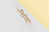 Knot Ring - Yellow Gold & Diamonds - Size 53 - B