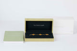 Vintage Alhambra Bracelet - 5 Motifs - Yellow Gold & Tiger Eye - 19,5 CM - B&P