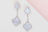 Magic Alhambra Earrings - White Gold & Mother of Pearl - B&P