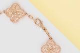 Vintage Alhambra Bracelet - 5 Motifs - Rose Gold - 19,5 CM - B&P