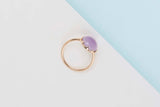 Rose Gold Ring - Amethyste and Mother of Pearl - Size 53