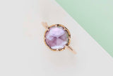 Rose Gold Ring - Amethyste and Mother of Pearl - Size 54