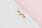 Flora Ring With Leaves - Yellow Gold - Size 54
